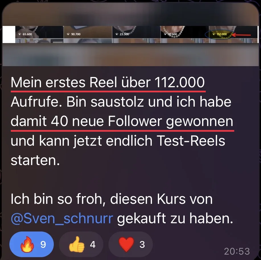 Kundin mit 74: erstes Reel über 112.000 Aufrufe